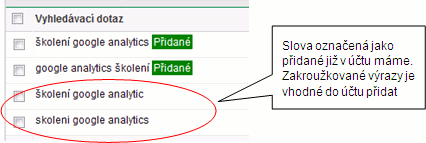 Možnost přidání nových slov