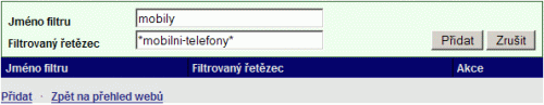 NAVRCHOLU.cz - Filtry