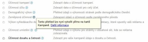 Upozornění v centru přehledů