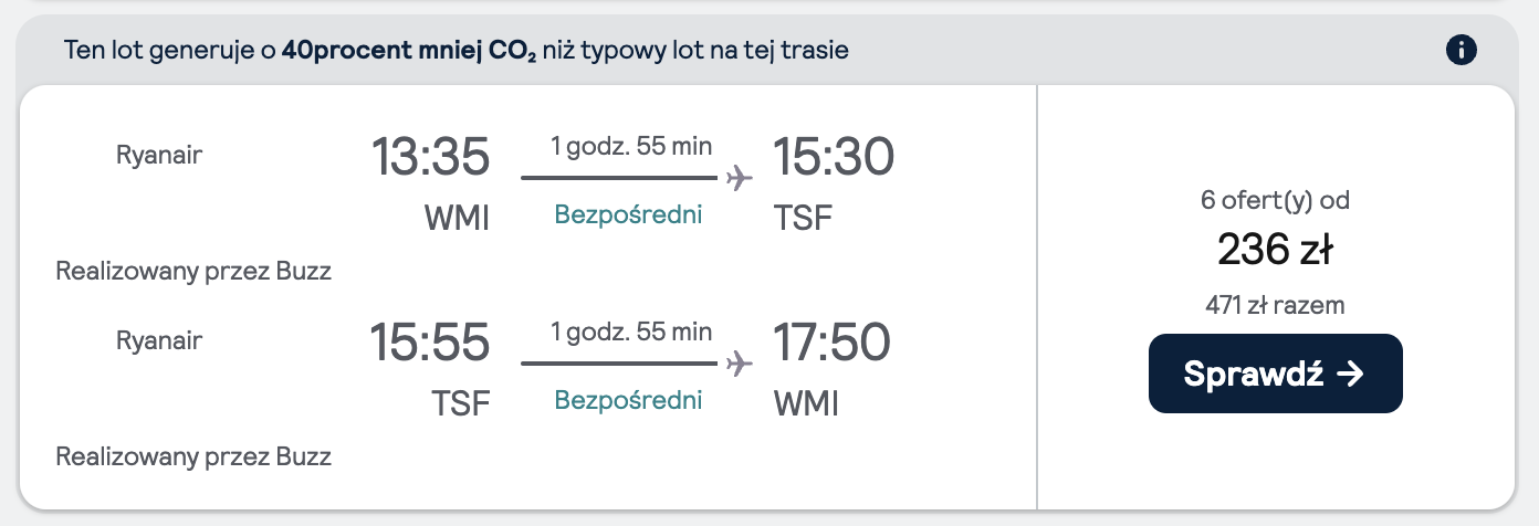 Loty na sylwestra: Warszawa - Wenecja, Włochy (31 grudnia - 7 stycznia)