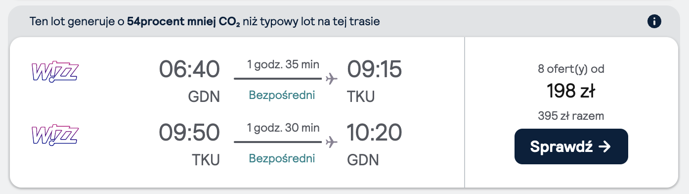 Loty na sylwestra: Gdańsk - Turku, Finlandia (28 grudnia - 4 stycznia)