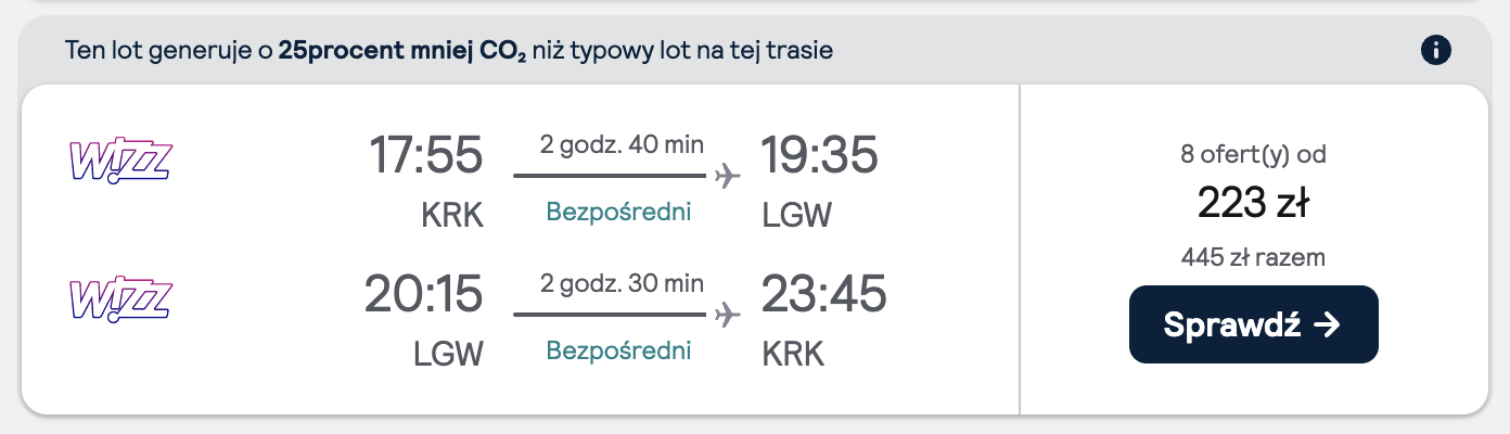 Loty na sylwestra: Kraków - Londyn, Wielka Brytania (25 grudnia - 3 stycznia)