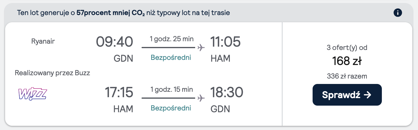 Loty na sylwestra: Gdańsk - Hamburg, Niemcy (30 grudnia - 4 stycznia)