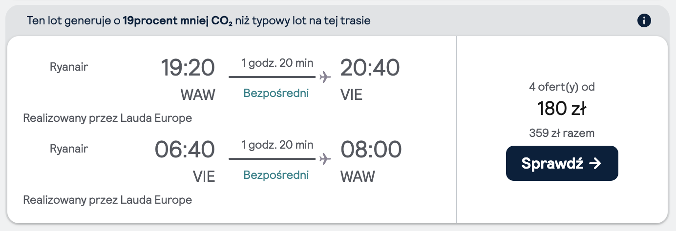Loty na sylwestra: Warszawa - Wiedeń, Austria (31 grudnia - 6 stycznia)