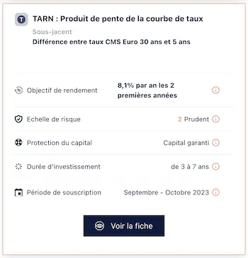 exemple de produit structuré sur taux d'interet