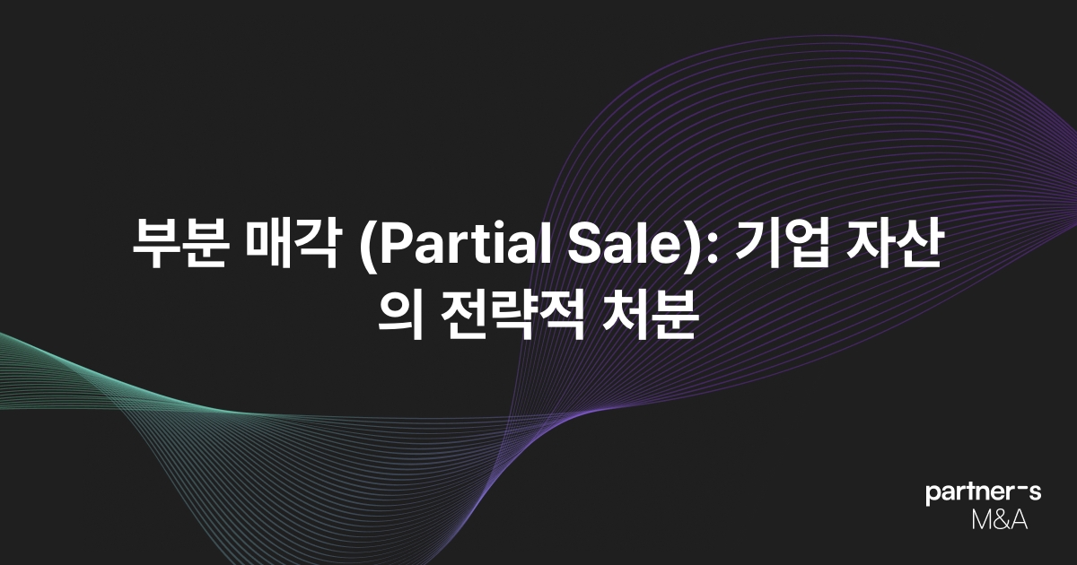 부분 매각 (Partial Sale): 기업 자산의 전략적 처분