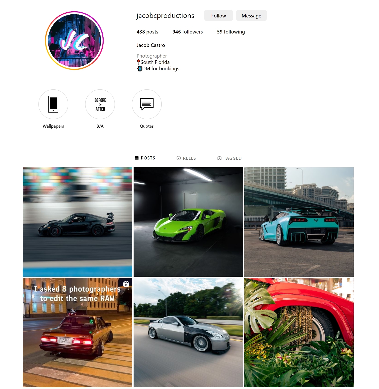 Jacob Castro Instagram screenshot.