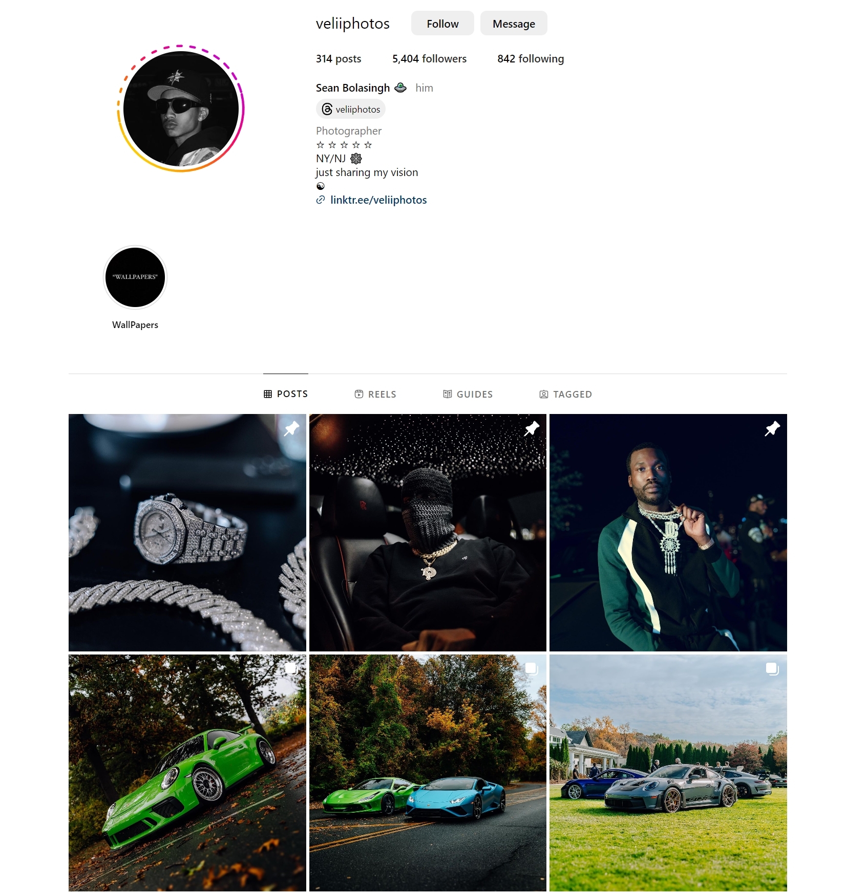 Sean Bolasingh Instagram sceenshot. 
