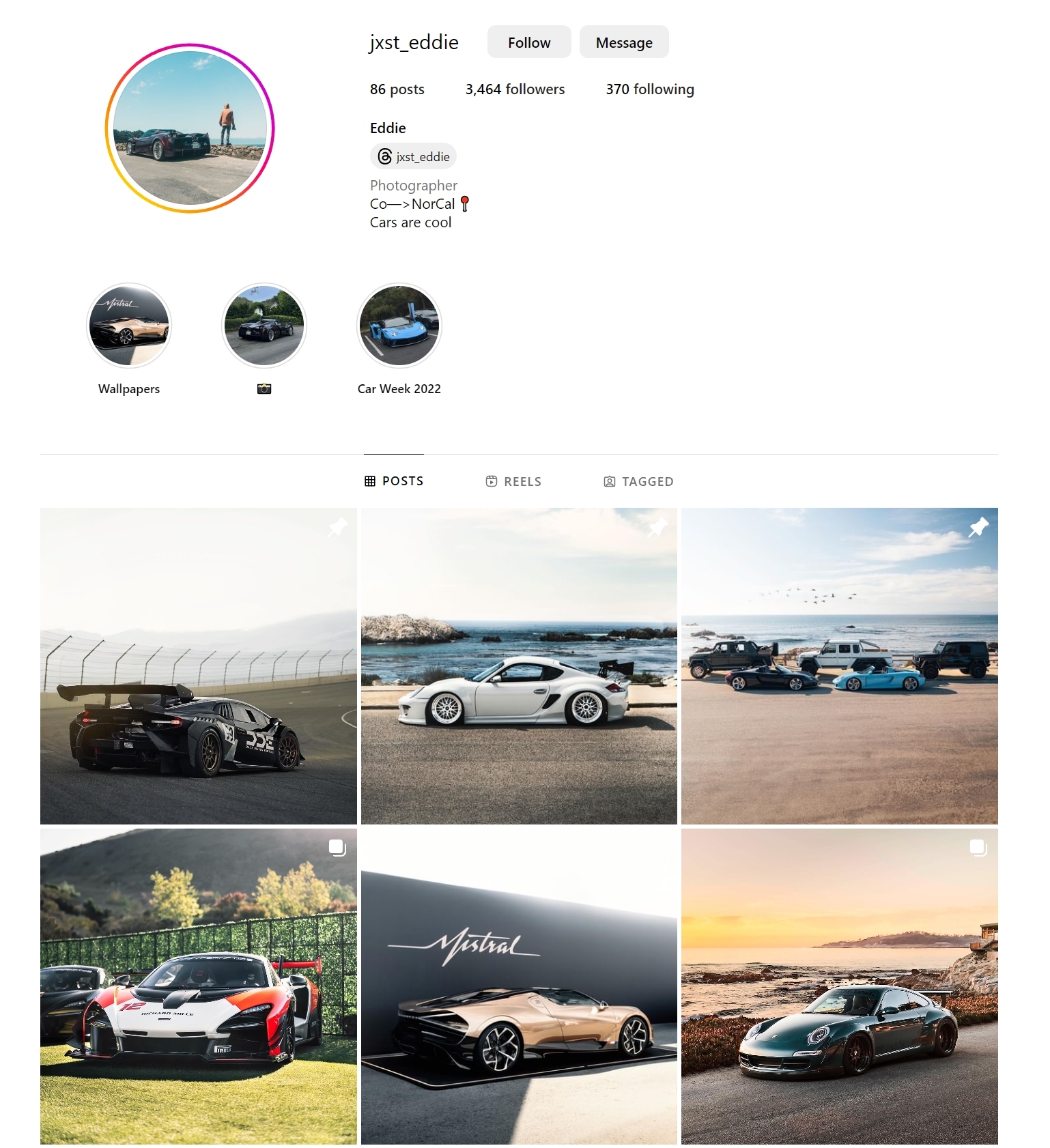 Edward Lutz Instagram screenshot.