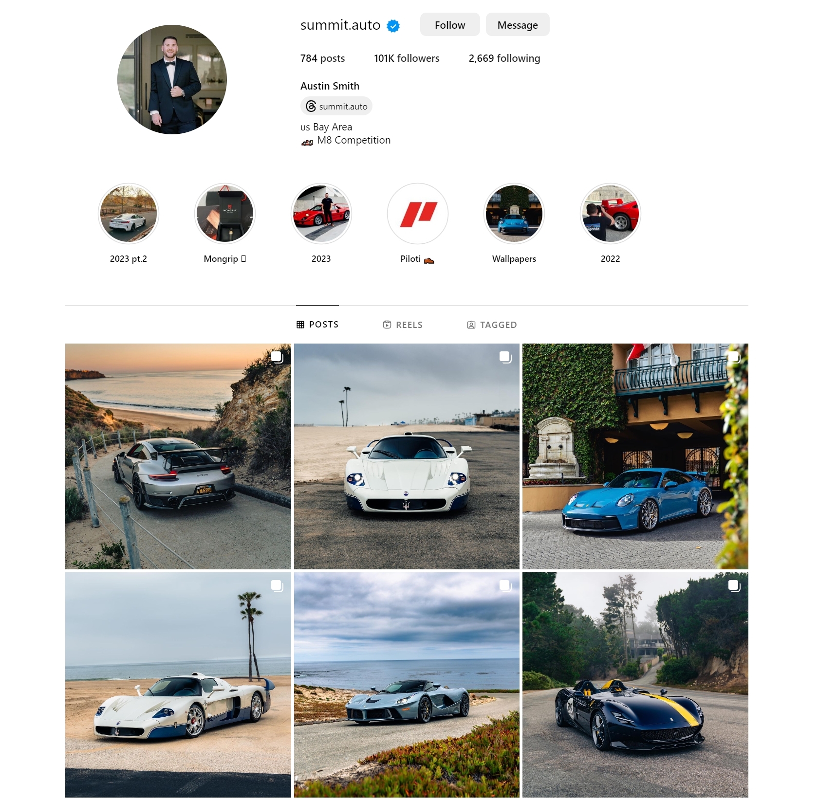 Austin Smith Instagram sceenshot.