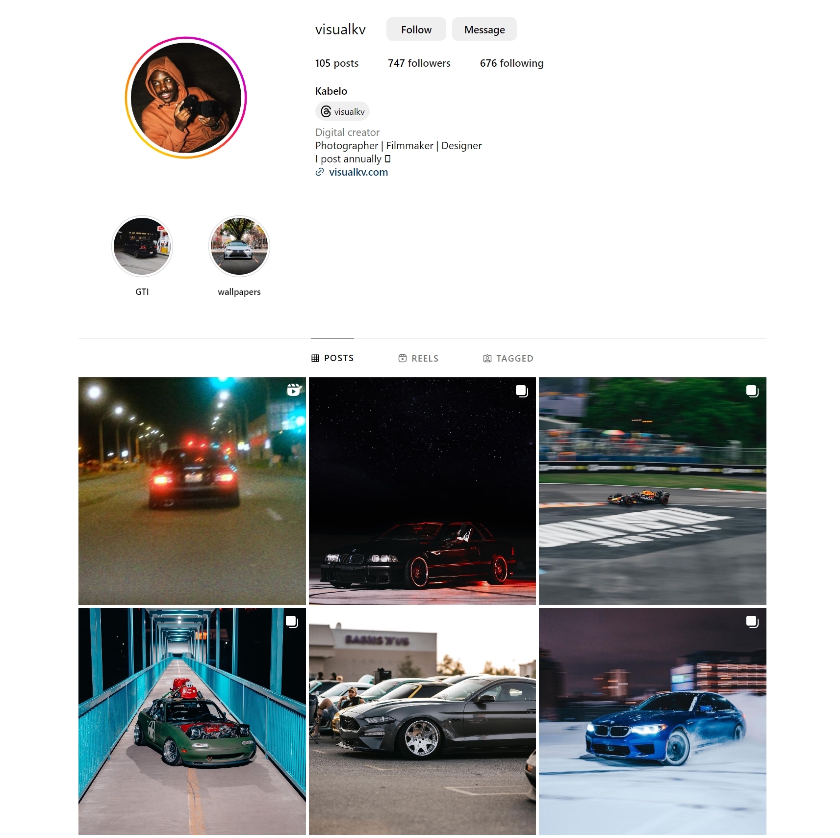 Kabelo Instagram screenshot.