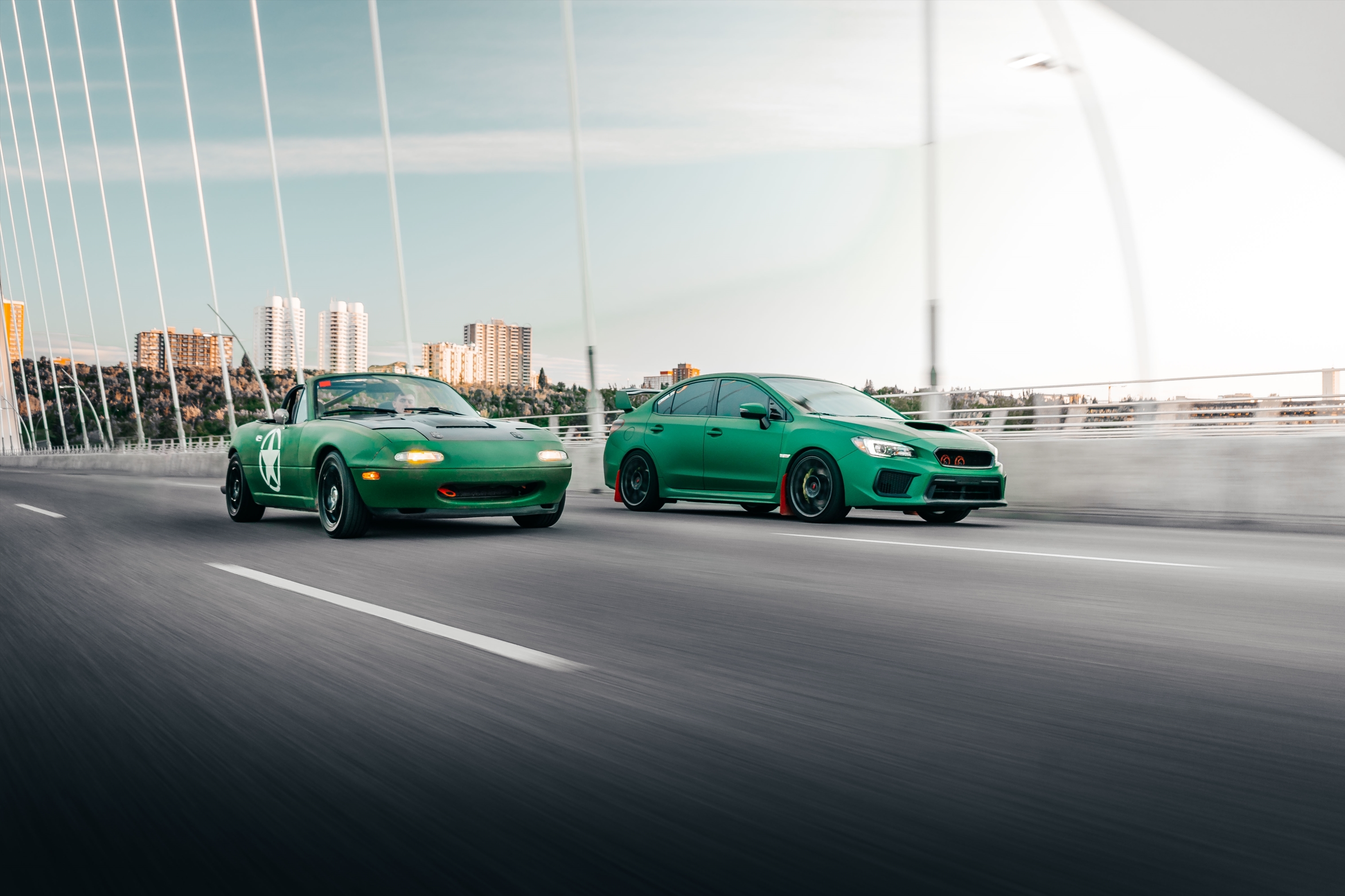 Mazda Miata and Subaru STi