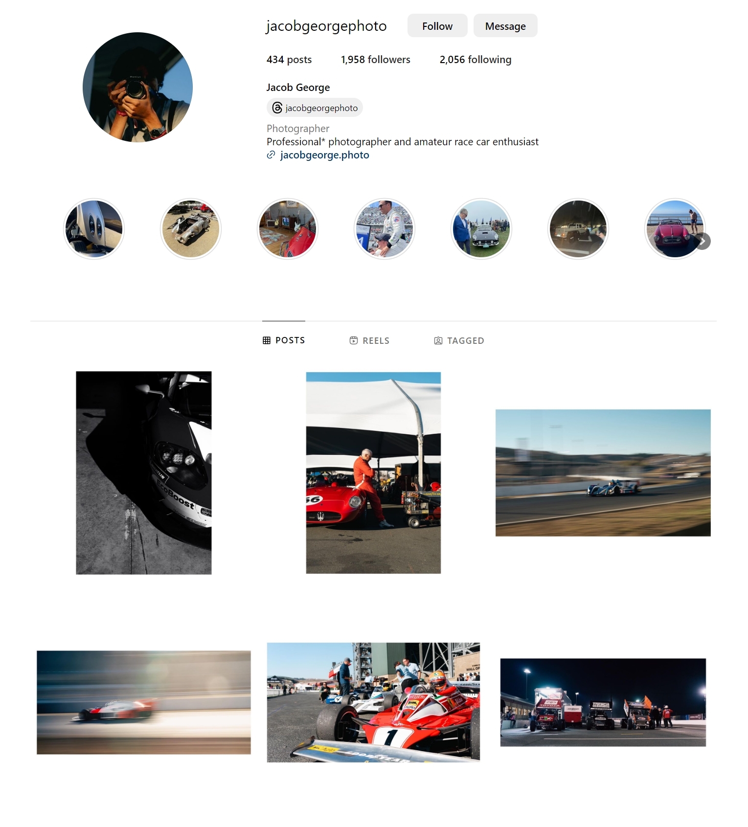 Jacob George Instagram screenshot