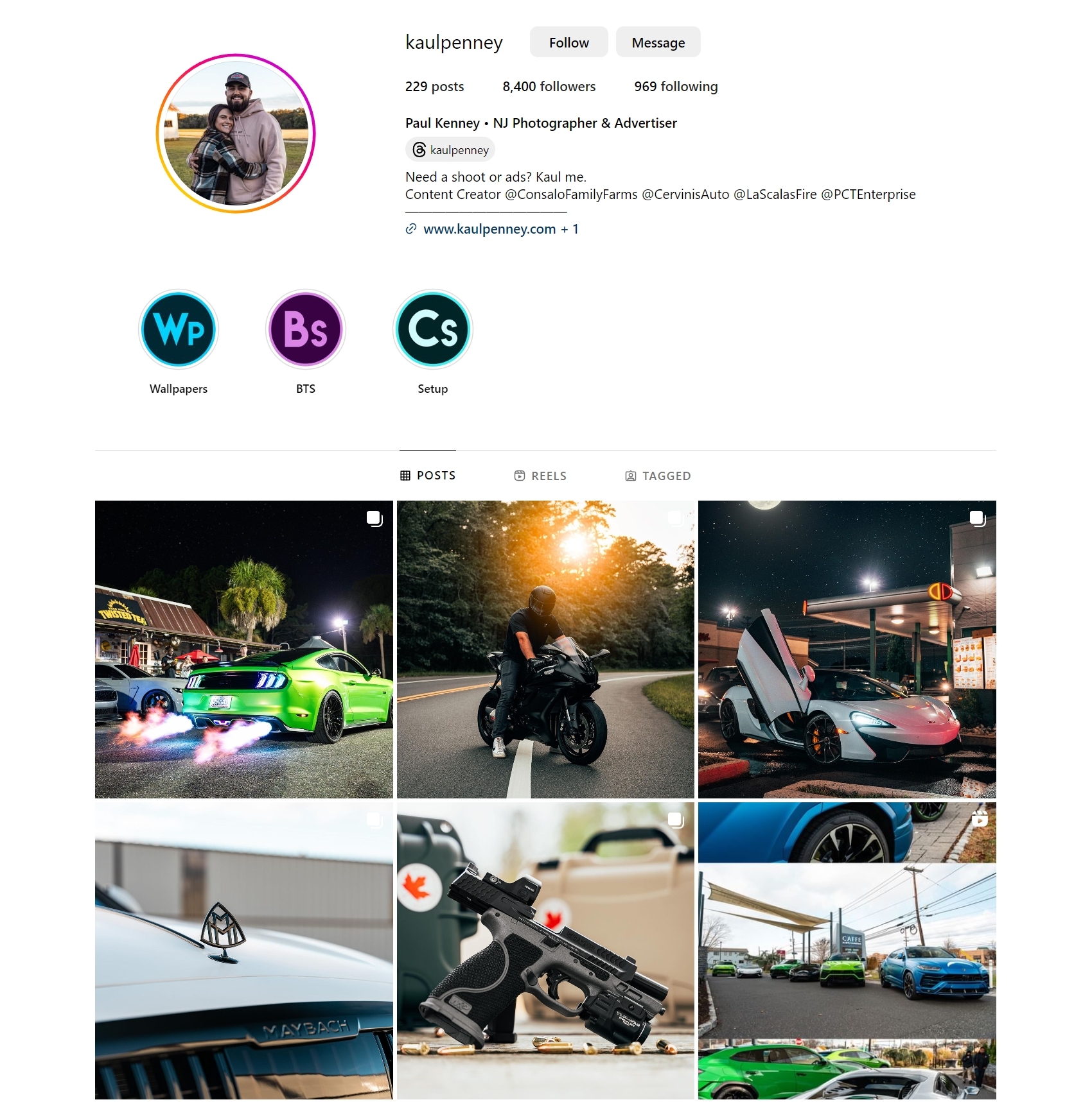Paul Kenny Instagram screenshot.