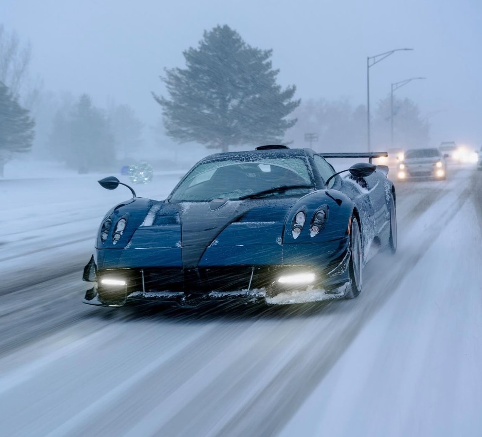 Driving a Pagani Huayra In Utah's Extreme Winter