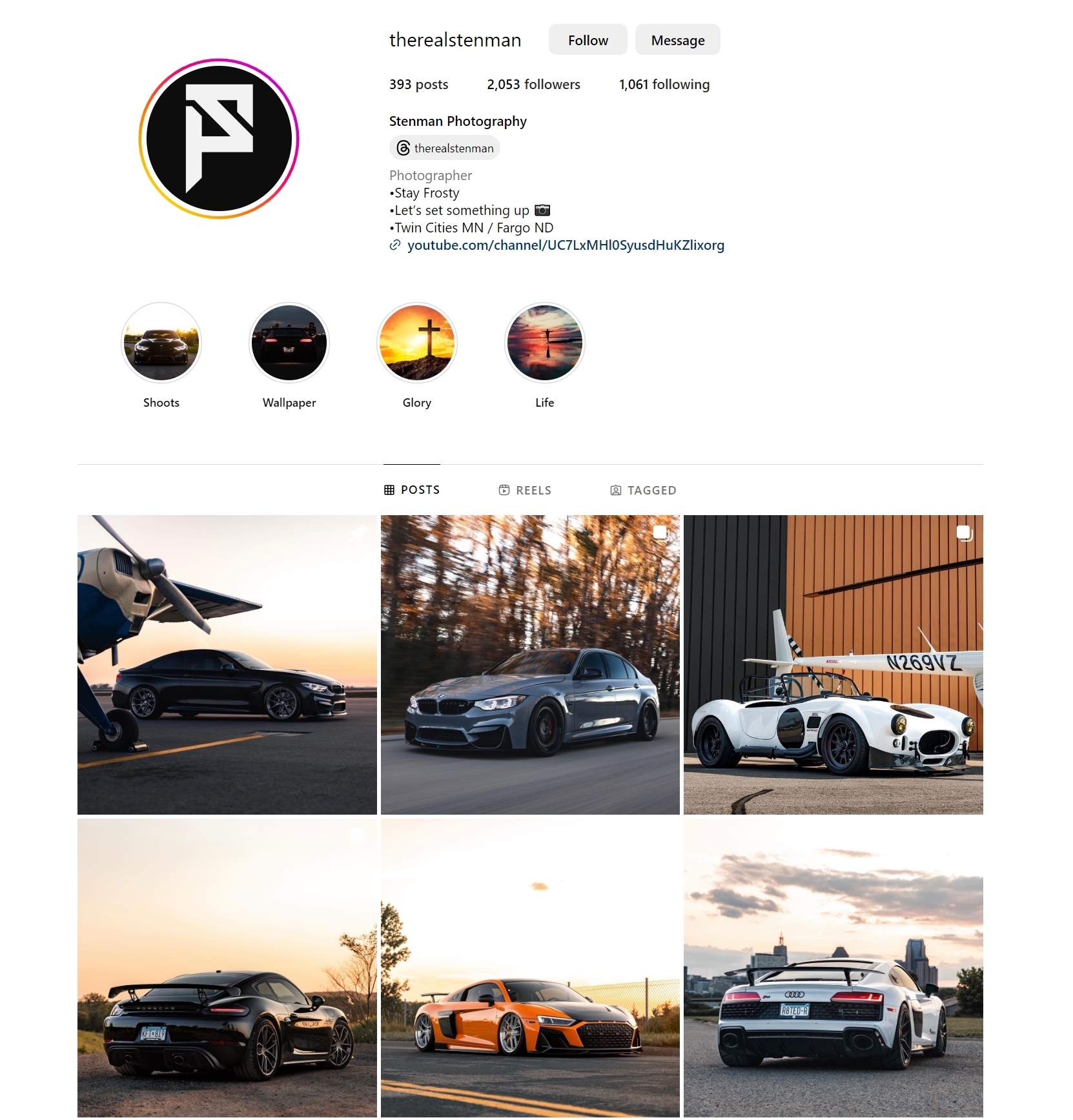 Josh Stenman Instagram screenshot.