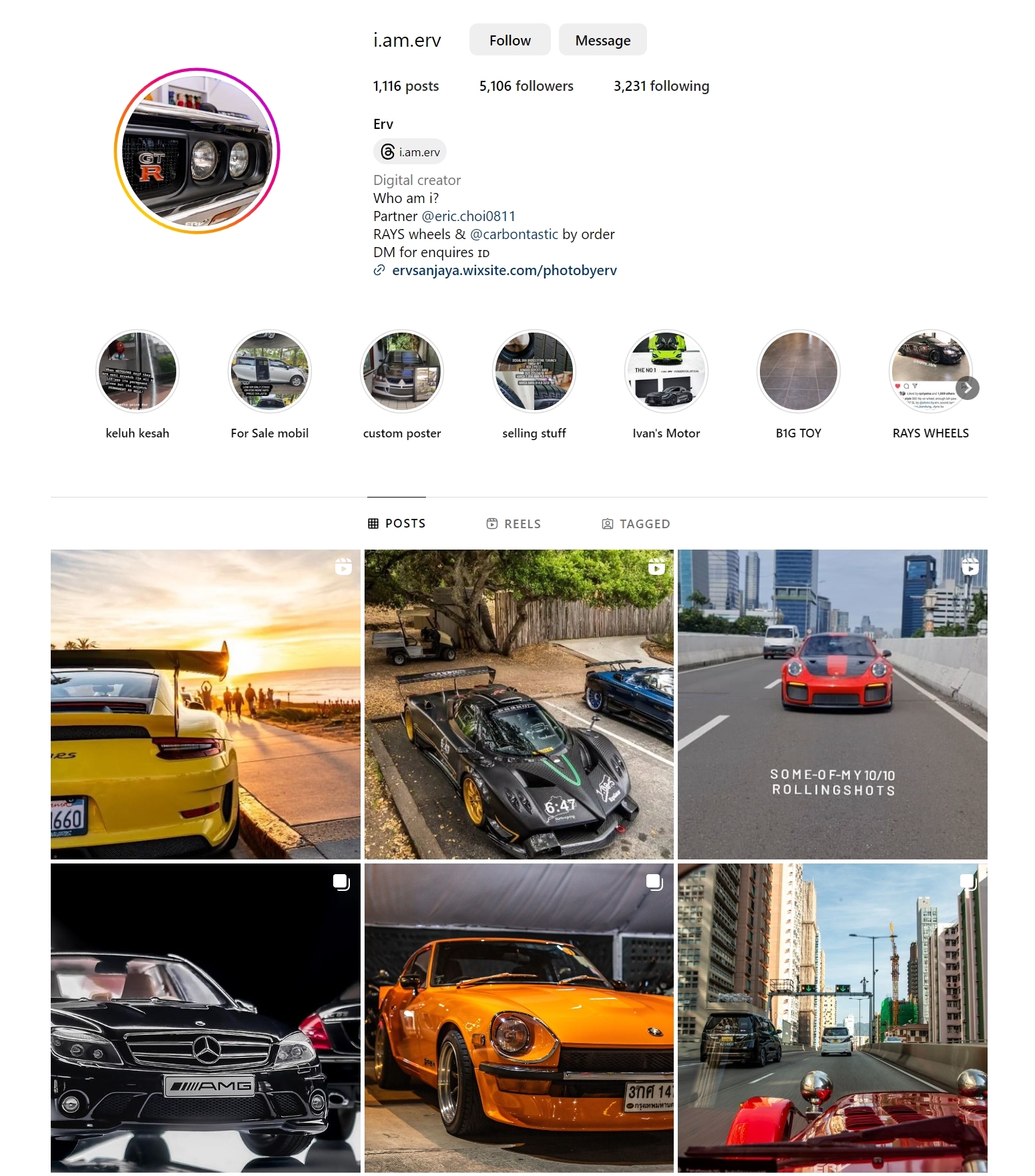 Ervan Sanjaya Instagram screenshot