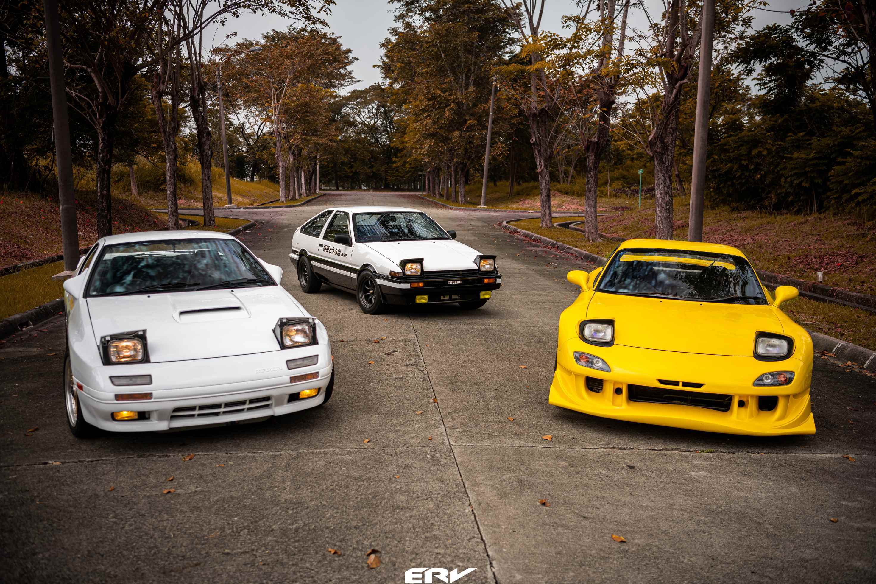 Mazda FC RX-7, Toyota AE-86, Mazda FD RX-7