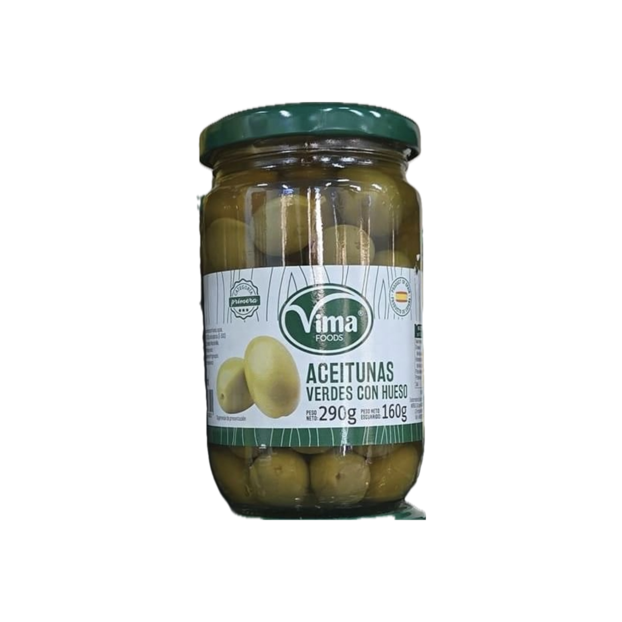 Aceitunas verdes con hueso