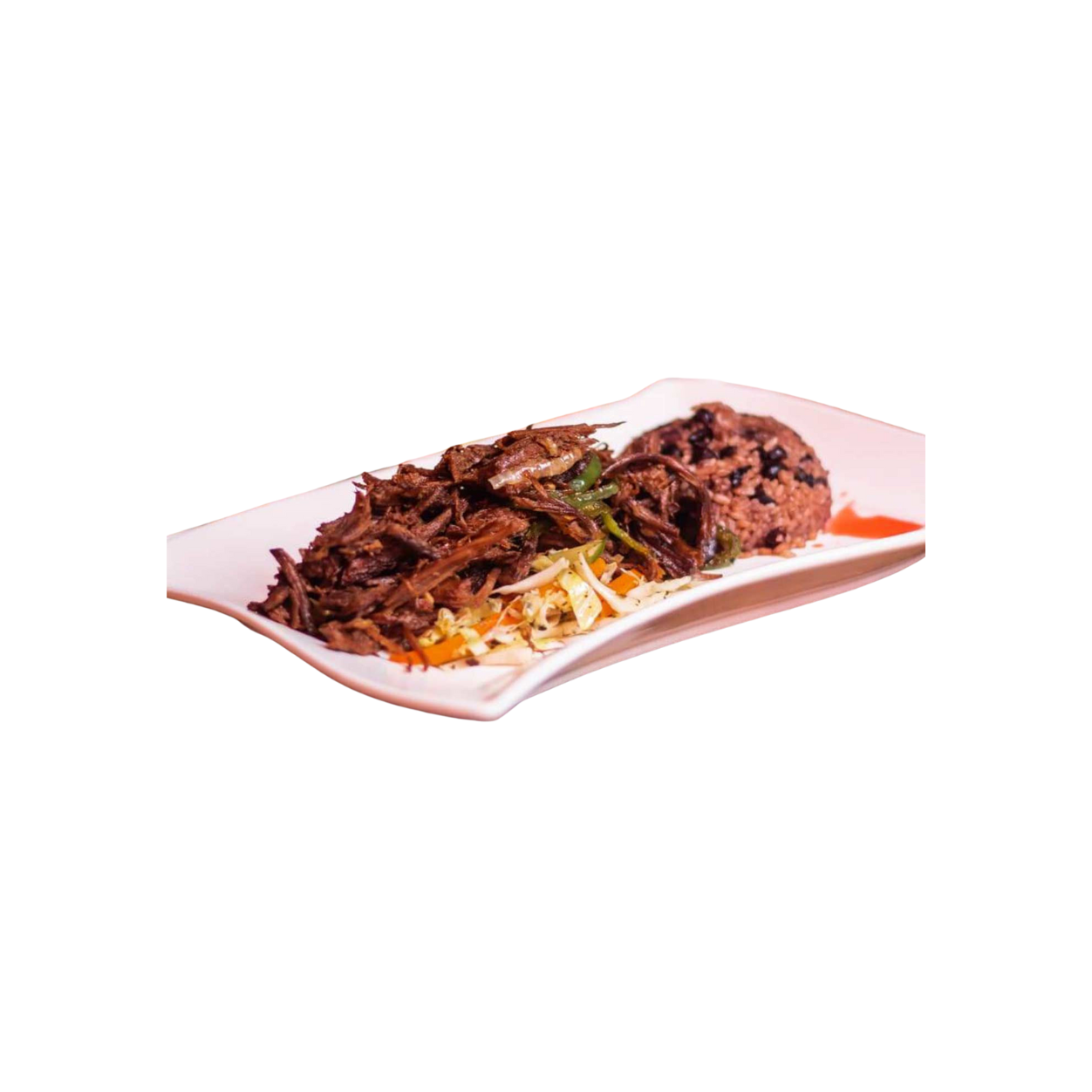 Comida criolla con cerdo asado