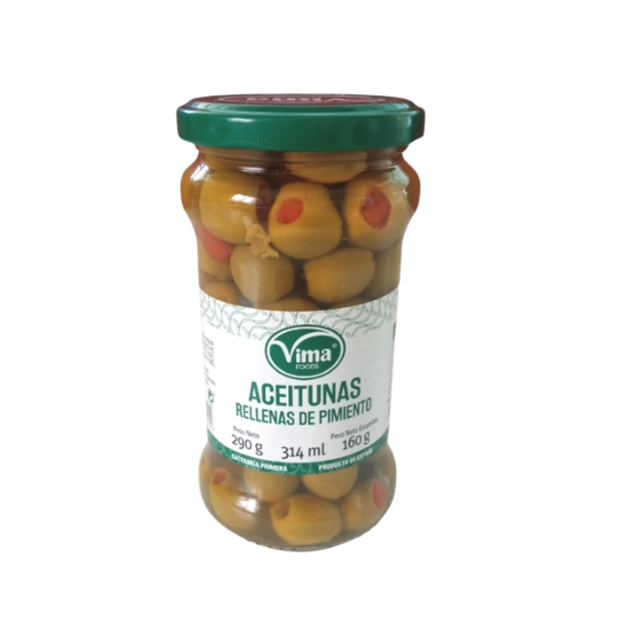 Aceitunas rellenas de pimiento