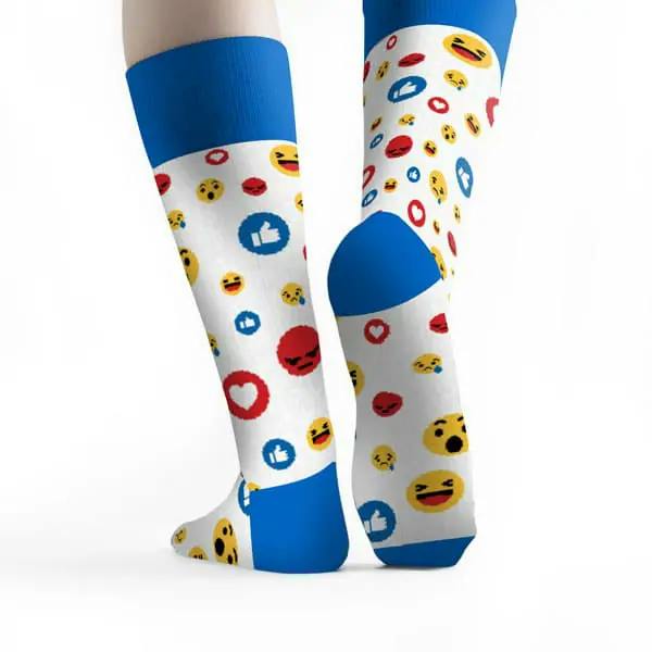 Custom socks for Facebook Intern rear view