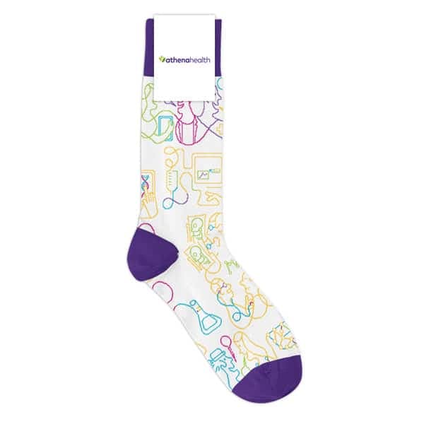 Custom Socks for athenhealth new hire and recruiting kits