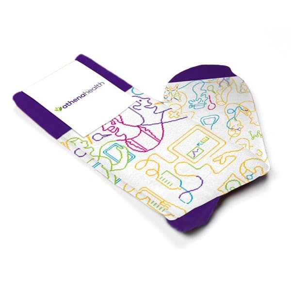 Custom Socks for athenhealth new hire and recruiting kits