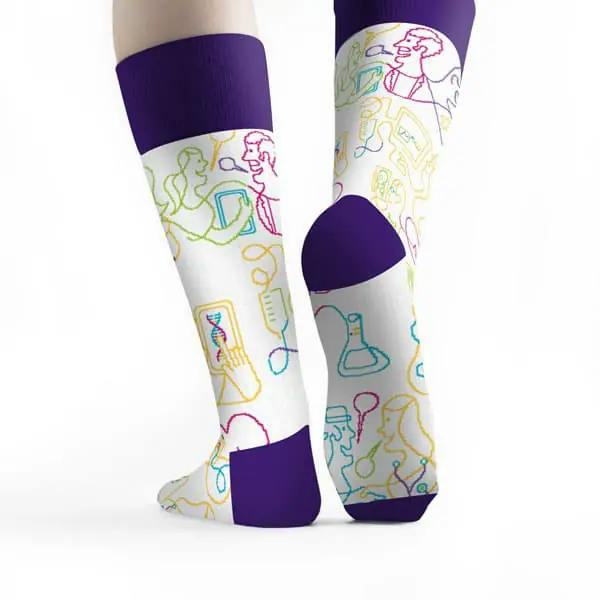 Custom Socks for athenhealth new hire and recruiting kits