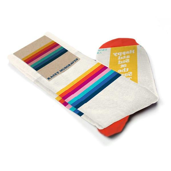 Custom socks for Kacey Musgraves by Sock Club with custom packaging