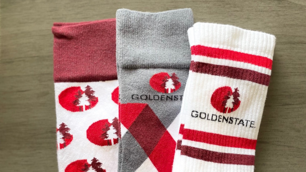 golden state logo custom sock