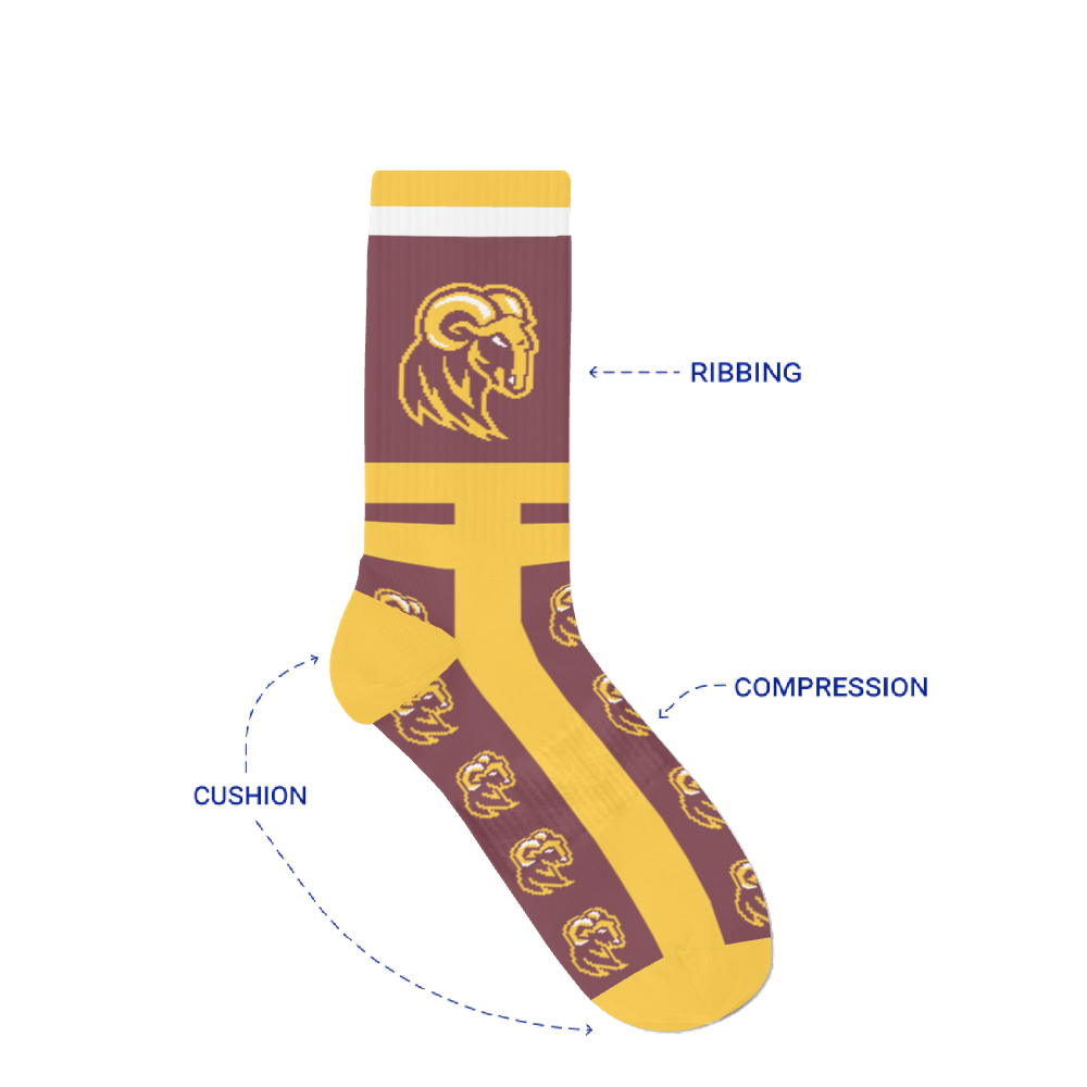 Huston-Tillotson University Athletics socks 1