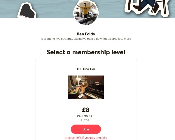 Cómo ganar más dinero con Patreon para músicos - Niveles de afiliación a Patreon