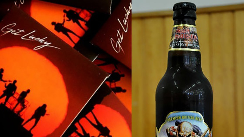 10 Ideas para vender merchandising de grupos de música en conciertos y en Internet - botellas de cerveza personalizadas