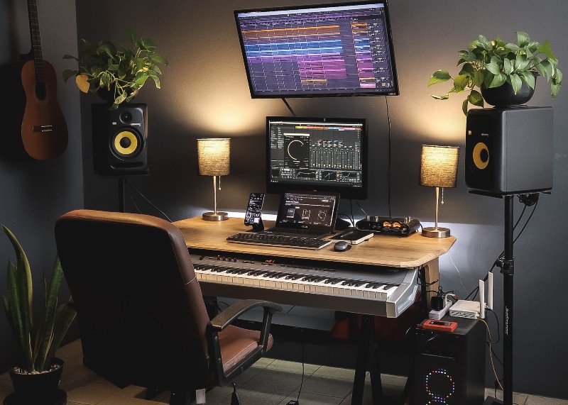 Guía para principiantes sobre mezcla y masterización de música - Configuración de un estudio de música