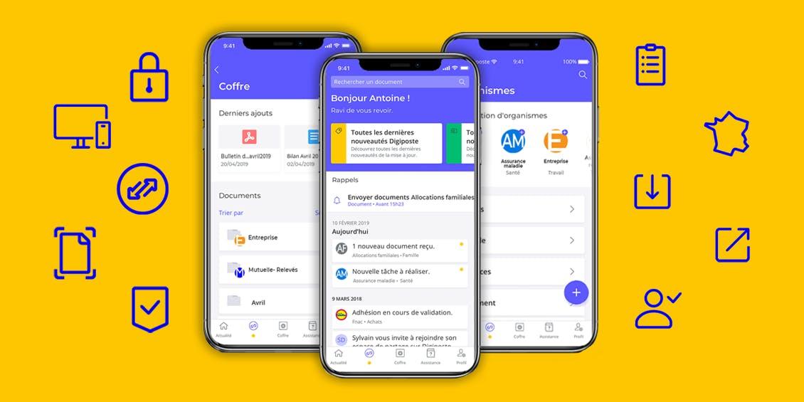 Nouveau design de l’application Digiposte