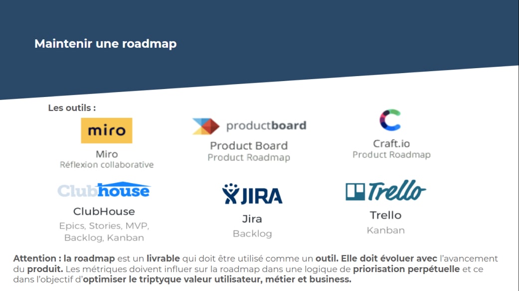 Les outils utiles pour créer une roadmap
