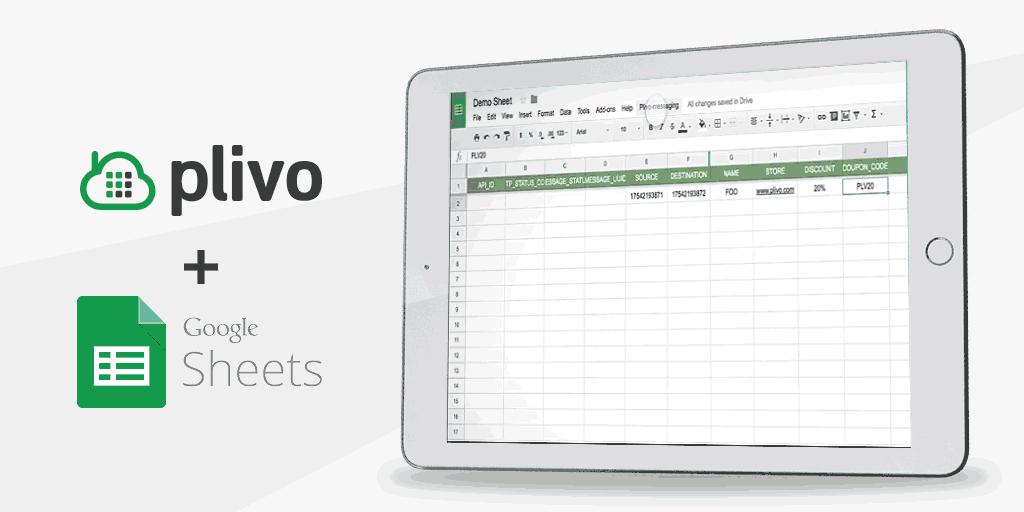 SMS Merge with Google Sheets and Plivo