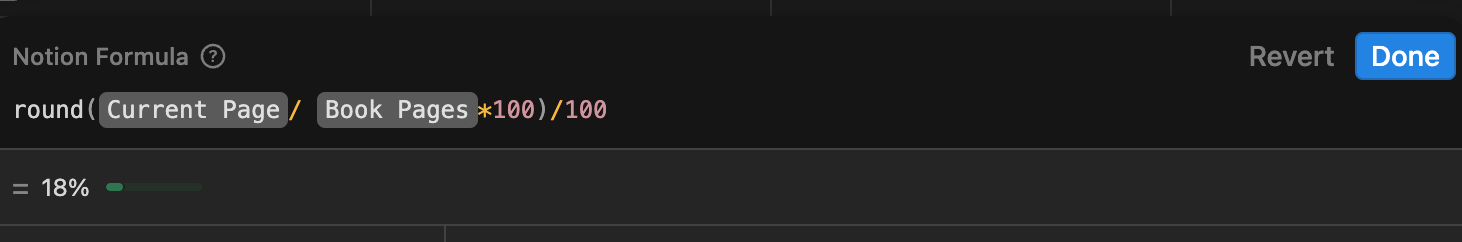 notion progress bar formula