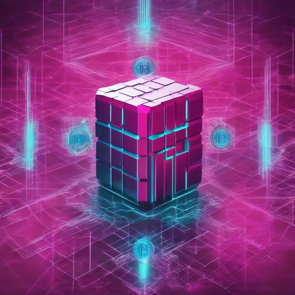 concepto de tecnología blockchain de criptomonedas