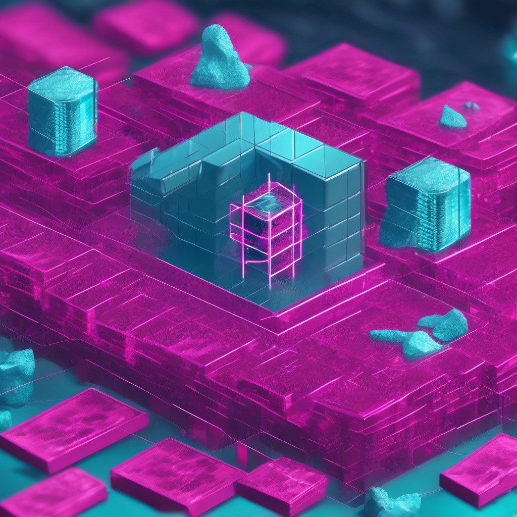 concepto de hashrate de minería en blockchain
