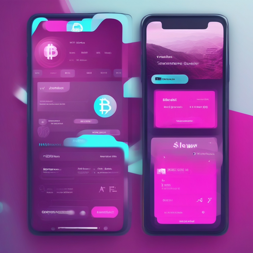 diseño de interfaz de billetera de criptomonedas segura