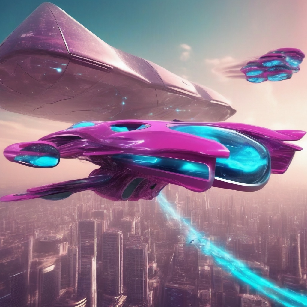 tecnología de vehículos voladores futuristas