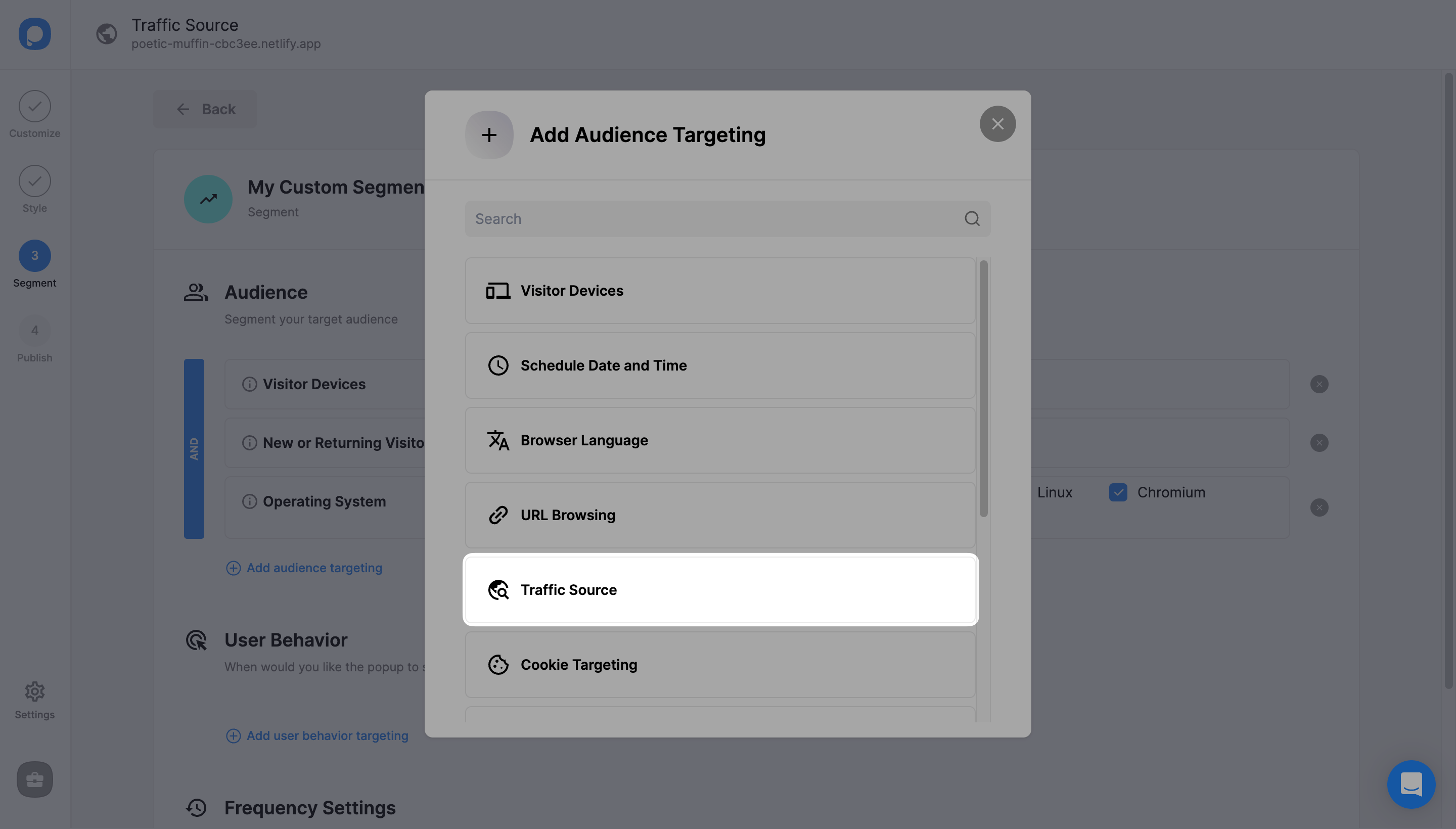 trafik kaynağı düğmesi