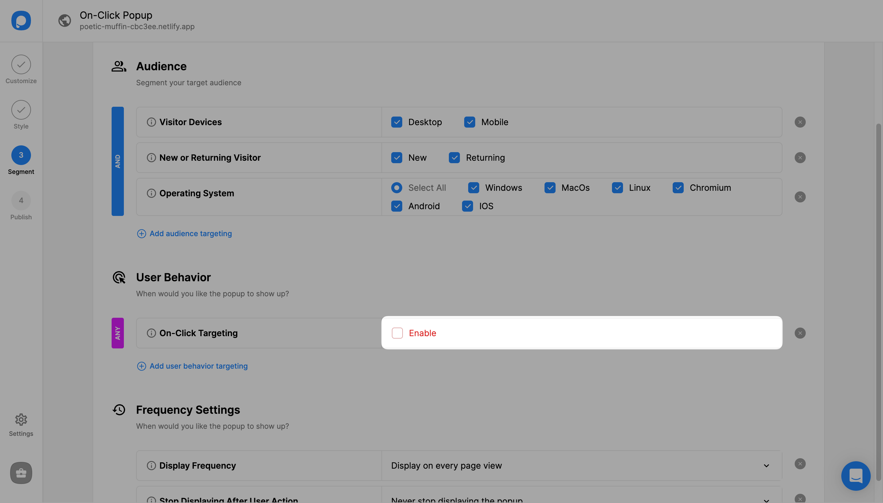 Etkinleştir düğmesi