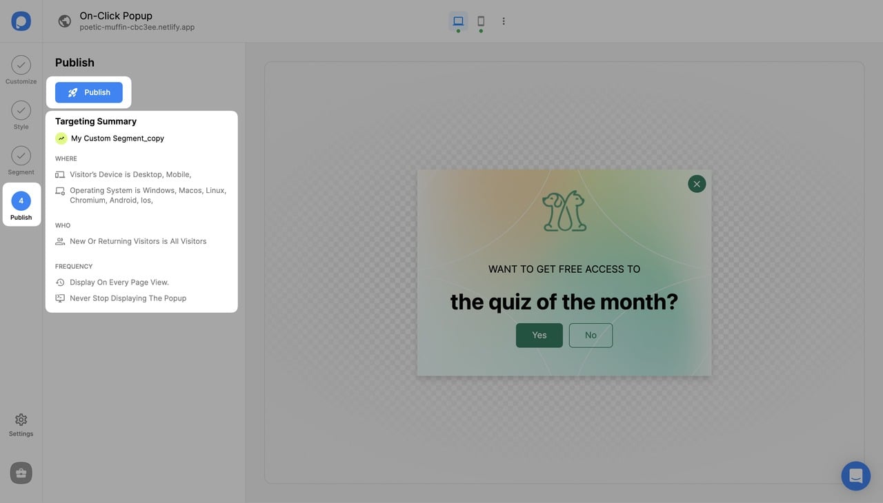 tıklama hedefleme özeti