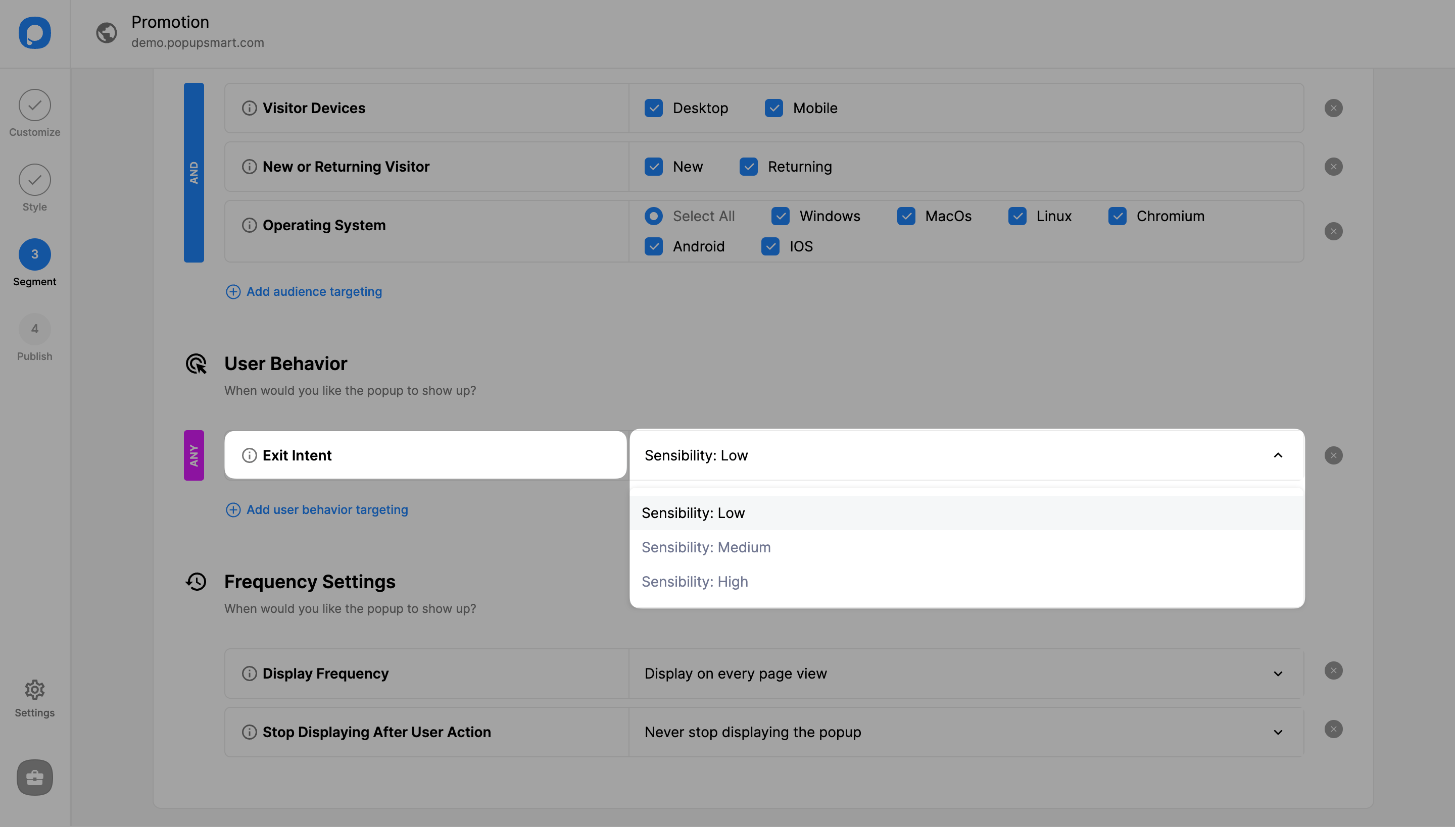 çıkış niyeti hassasiyet tetikleyicisi