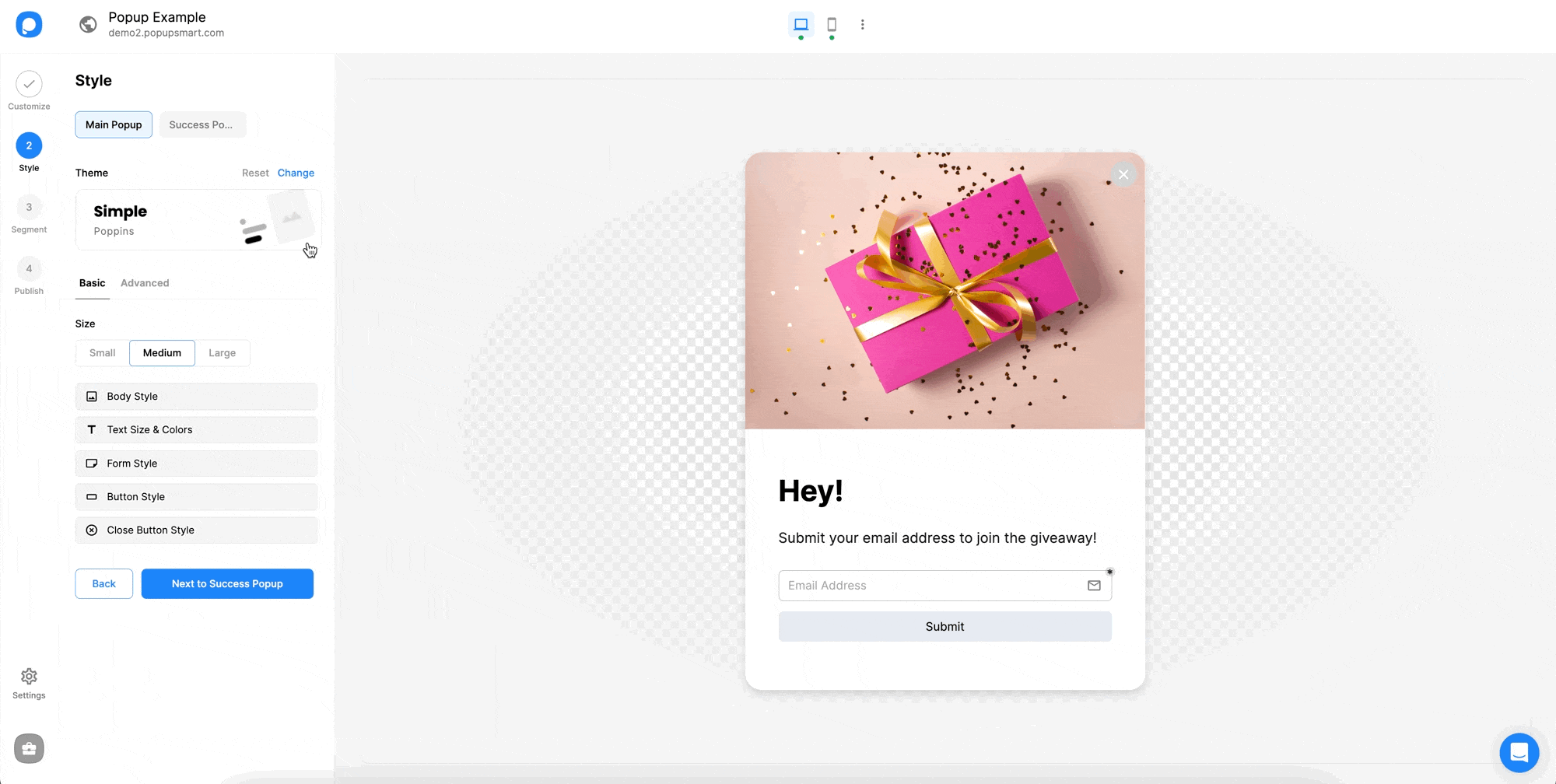 tema motorundan bir tema seçme adımı