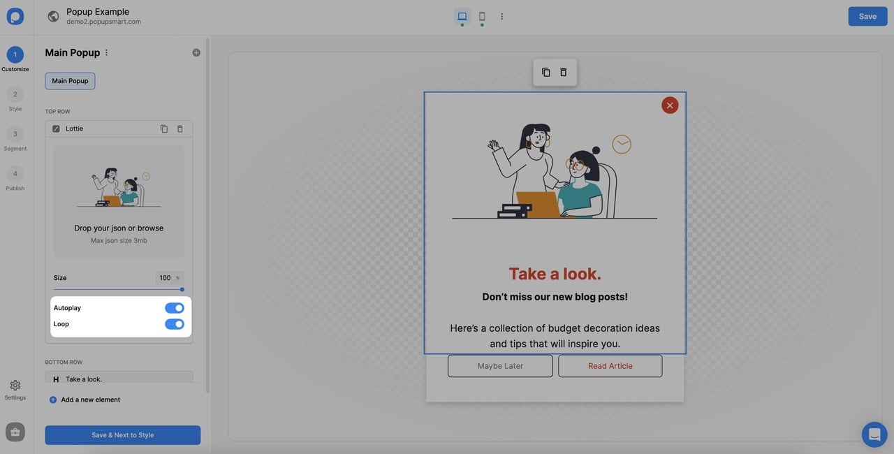otomatik oynatma döngüsünü aç