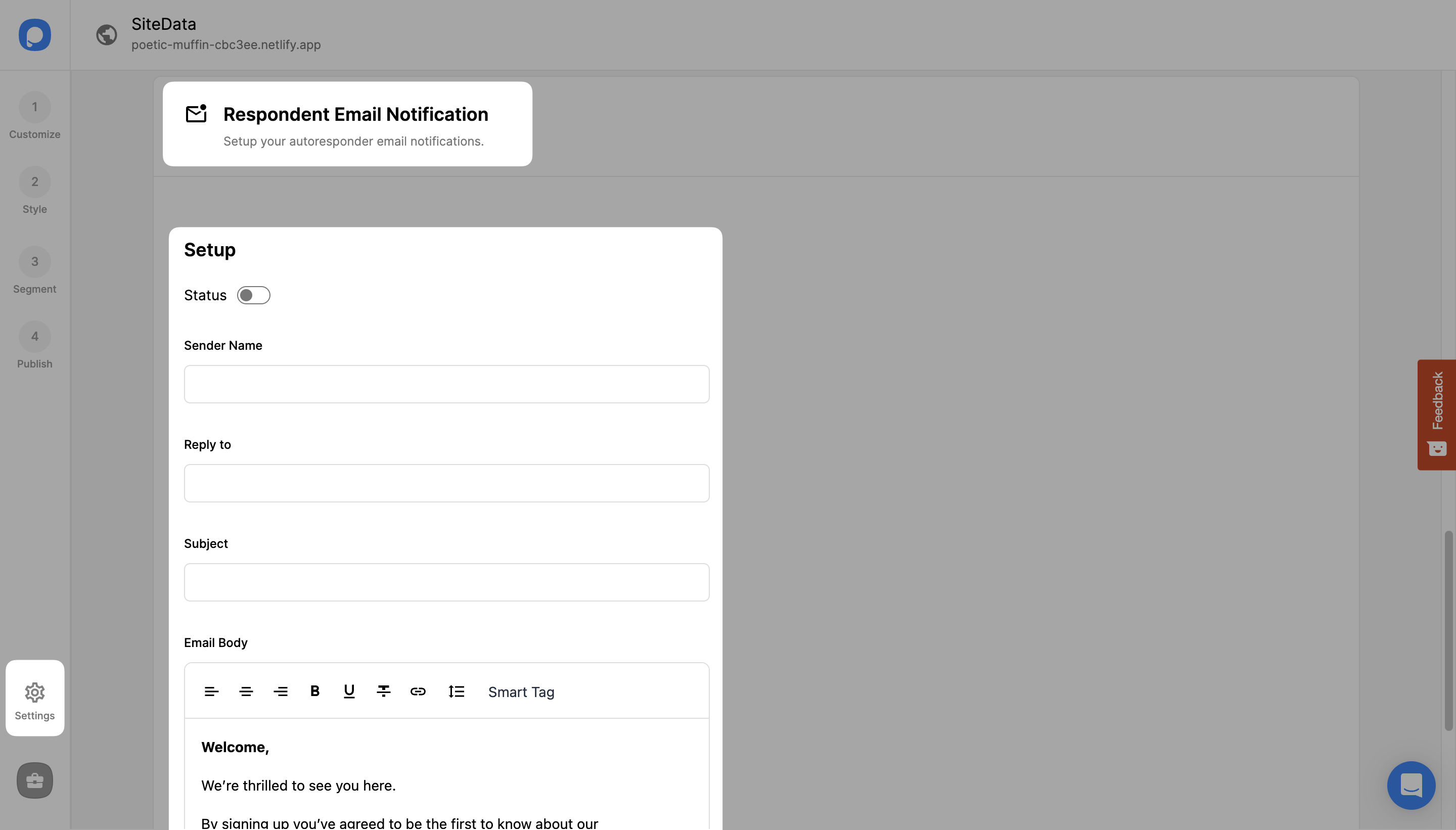 yanıtlayan e-posta bildirimi